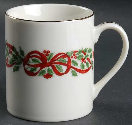 Ribbon Holly Mug