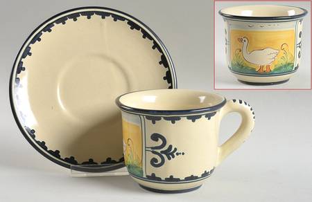Oca Flat Cup & Saucer Set