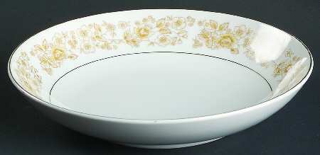 Golden Rose Coupe Soup Bowl