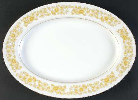 Golden Rose 12" Oval Serving Platter