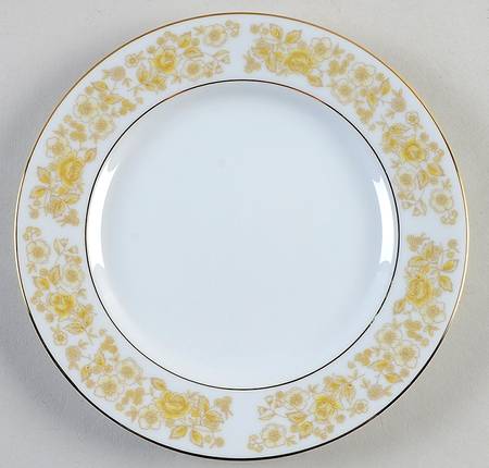 Golden Rose Salad Plate