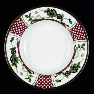 Chinese Flowers Large Rim Soup Bowl
