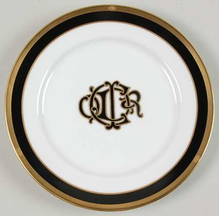 Dior Monogram Black Bread & Butter Plate