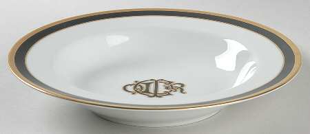 Dior Monogram Black Rim Soup Bowl