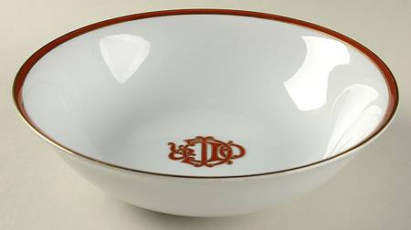 Dior Monogram Red 9" Round Vegetable Bowl