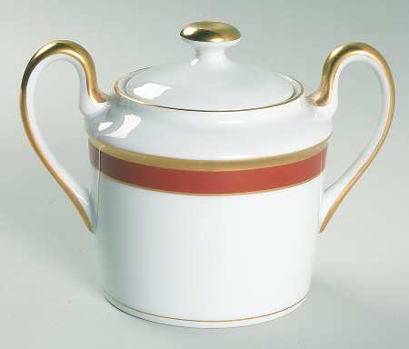 Dior Monogram Red Sugar Bowl & Lid