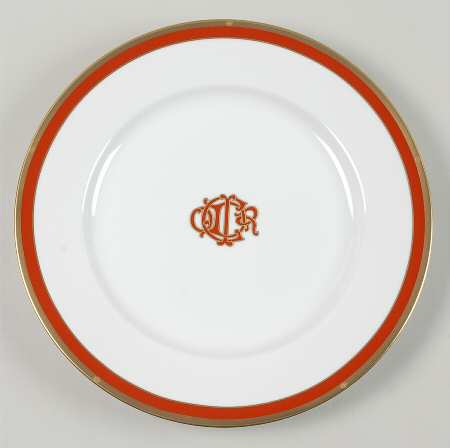 Dior Monogram Red 12" Chop Plate (Round Platter)