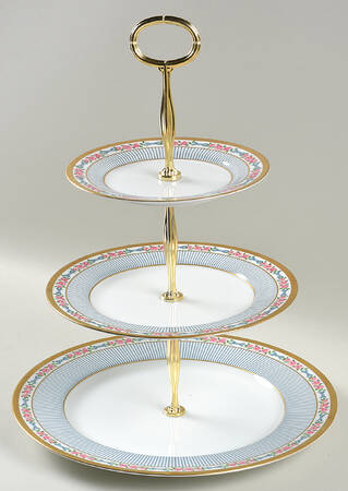 Dior Rose 13 7/8"-14 1/4" 3-Tiered Serving Tray(DP,SP,BB) HC
