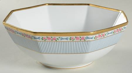 Dior Rose 9" Octagonal Vegetable Bowl
