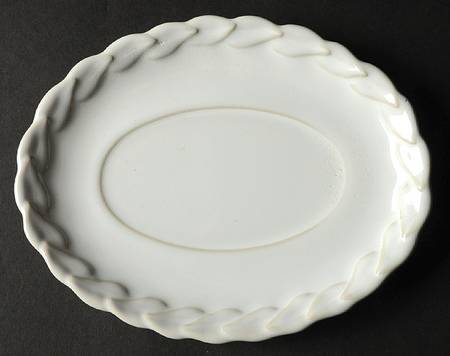 French Country Rose Oyster White Underplate for Gravy Boat