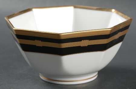 Gaudron Onyx (Gold Trim) 5" Octagonal Vegetable Bowl
