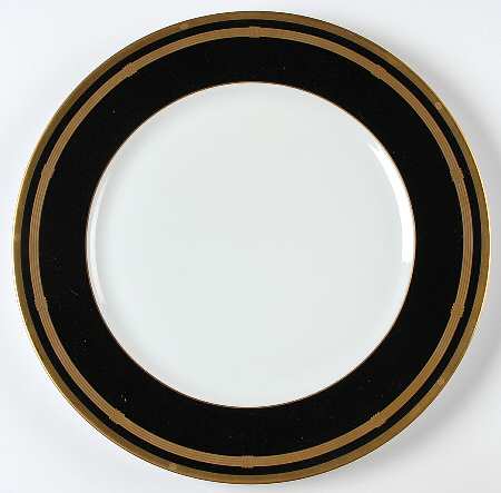 Gaudron Onyx (Gold Trim) 12" Chop Plate (Round Platter)