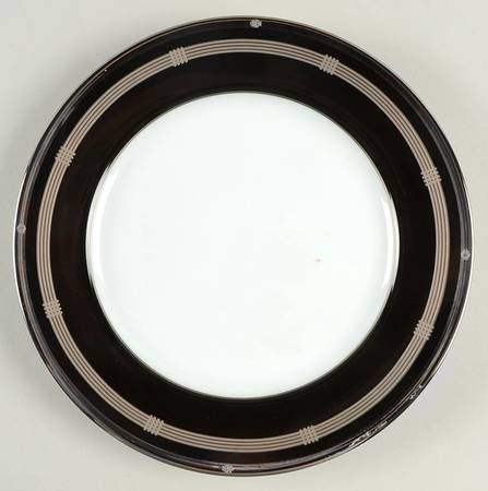 Gaudron Onyx (Platinum Trim) Salad Plate