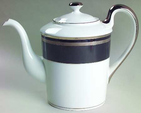 Gaudron Onyx (Platinum Trim) Coffee Pot & Lid