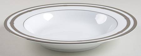 Gaudron Platinum Large Rim Soup Bowl