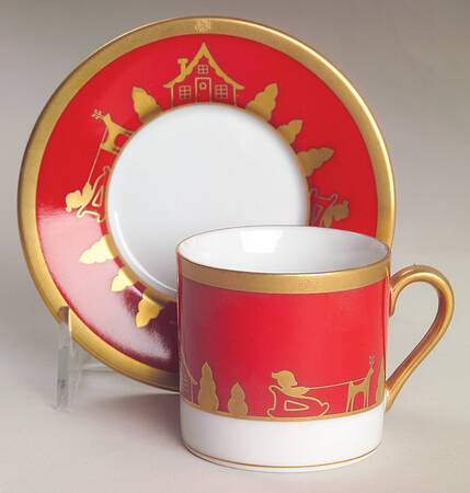 Joyieux Noel Flat Demitasse Cup & Saucer Set