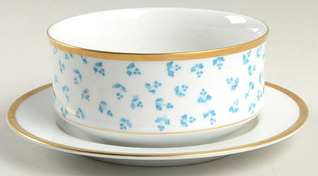 Les Petites Fleurs Gravy Boat with Attached Underplate