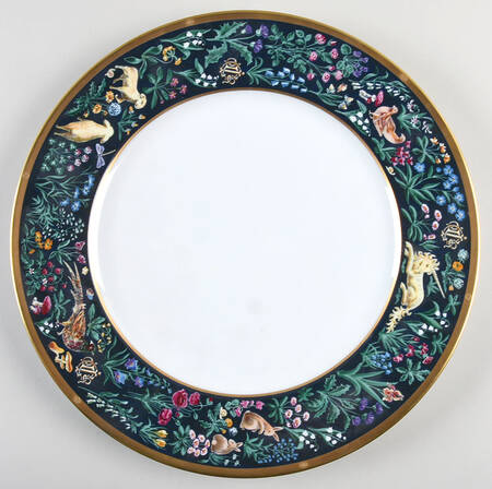 Licorne 12" Chop Plate (Round Platter) by Christian Dior