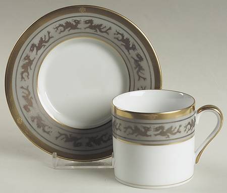 Mandarin Dynasty Flat Demitasse Cup & Saucer Set
