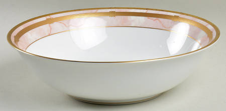 Gaudron Marbre Rose 9" Round Vegetable Bowl
