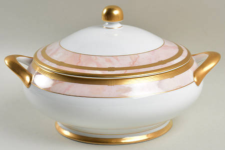 Gaudron Marbre Rose Round Covered Vegetable by Christian Dior