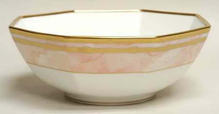 Gaudron Marbre Rose 9" Octagonal Vegetable Bowl
