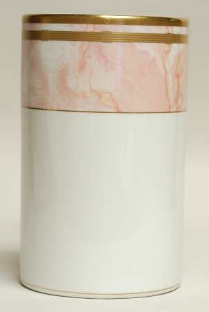 Gaudron Marbre Rose 8" Cylinder Vase