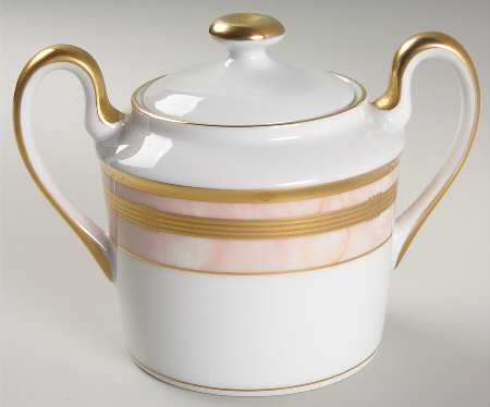 Gaudron Marbre Rose Sugar Bowl & Lid by Christian Dior