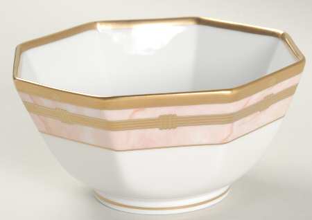 Gaudron Marbre Rose 5" Octagonal Vegetable Bowl