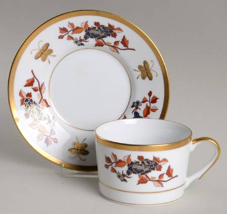 Papillon Chinoise Flat Cup & Saucer Set