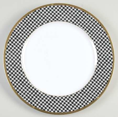 Pied De Poulet Noir (Black) 12" Chop Plate (Round Platter)