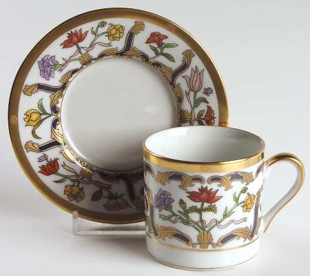 Renaissance Flat Demitasse Cup & Saucer Set