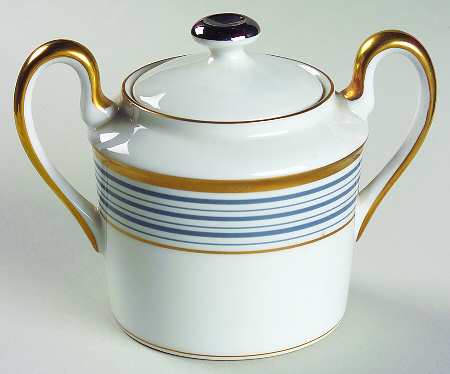 Tropez Blue Sugar Bowl & Lid
