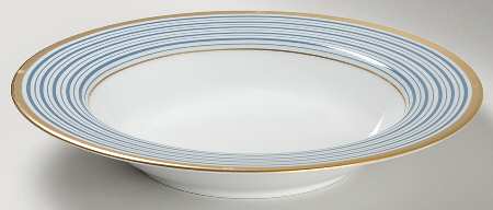 Tropez Blue Large Rim Soup Bowl