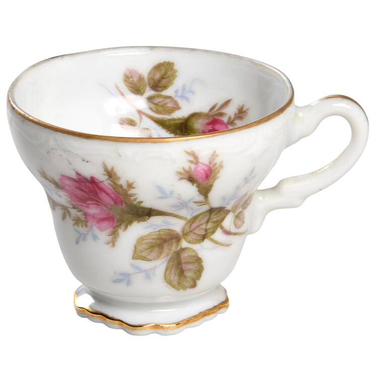 Moss Rose Footed Demitasse Cup