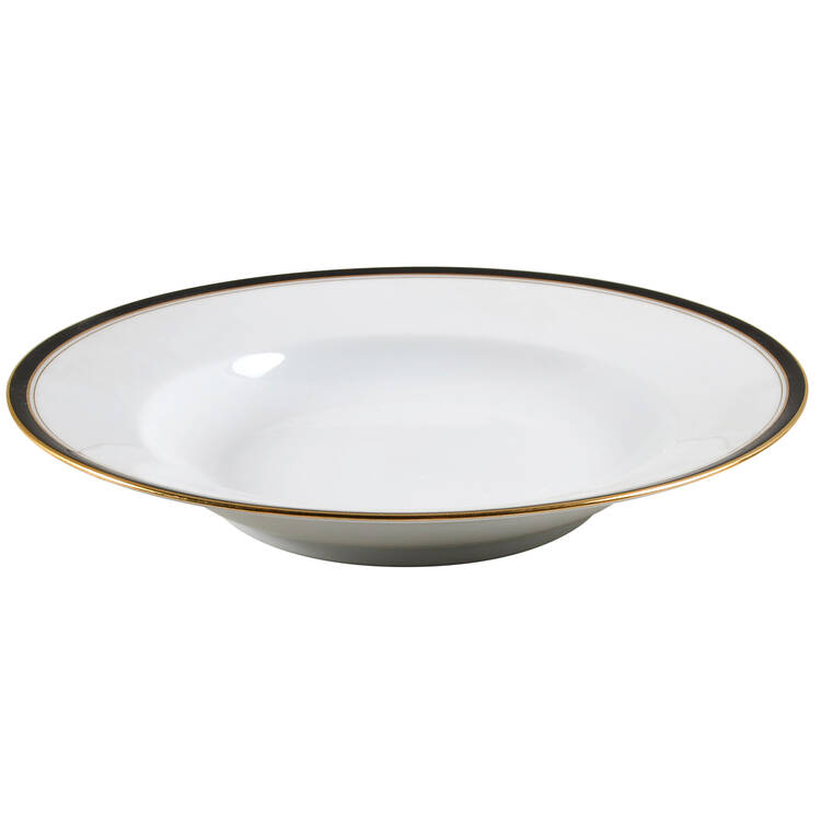 Ambassade Black Large Rim Soup Bowl