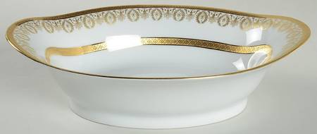 Arizona (White Rim) 9" Oval Vegetable Bowl