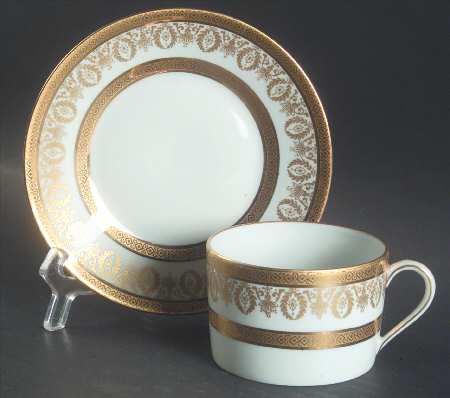Arizona (White Rim) Flat Cup & Saucer Set