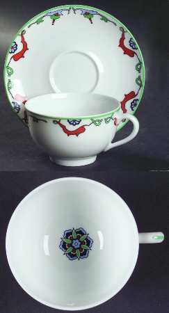 Art Persan Footed Cup & Saucer Set