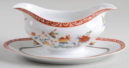 Bangkok (Lafayette) Gravy Boat with Attached Underplate