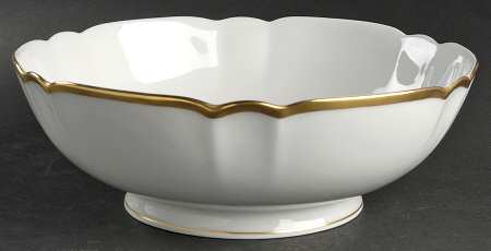 Colette Gold 10" Large Salad Serving Bowl