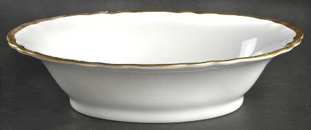 Colette Gold 9" Oval Vegetable Bowl