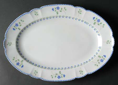 Cornflower (Barbeaux) 14" Oval Serving Platter