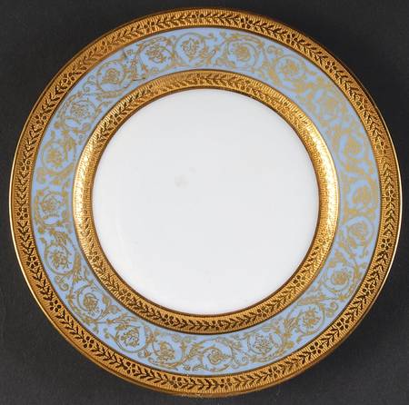 Edith Blue (Recamier Shape) Bread & Butter Plate by Charles Field Haviland
