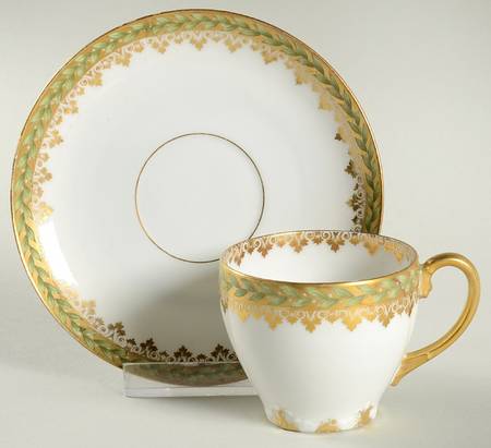 Empire Wreath Flat Demitasse Cup & Saucer Set