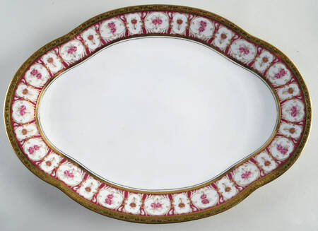 Golden Roses 16" Oval Serving Platter by Charles Field Haviland