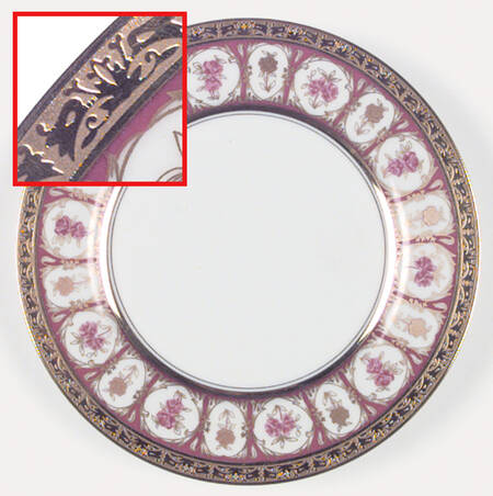Golden Roses Salad Plate