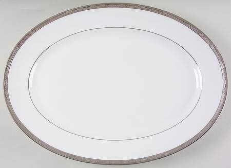 Malmaison Platinum (No Verge) 16" Oval Serving Platter