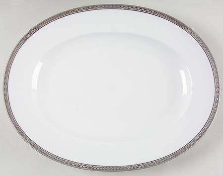 Malmaison Platinum (No Verge) 14" Oval Serving Platter