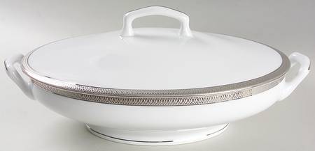 Malmaison Platinum (No Verge) Oval Covered Vegetable